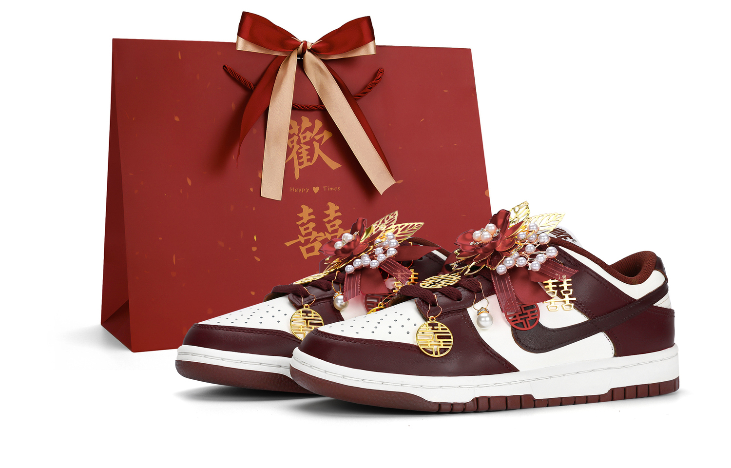 

Nike Износостойкие и легкие низкие скейтбордистские кроссовки Dunk, унисекс, красные