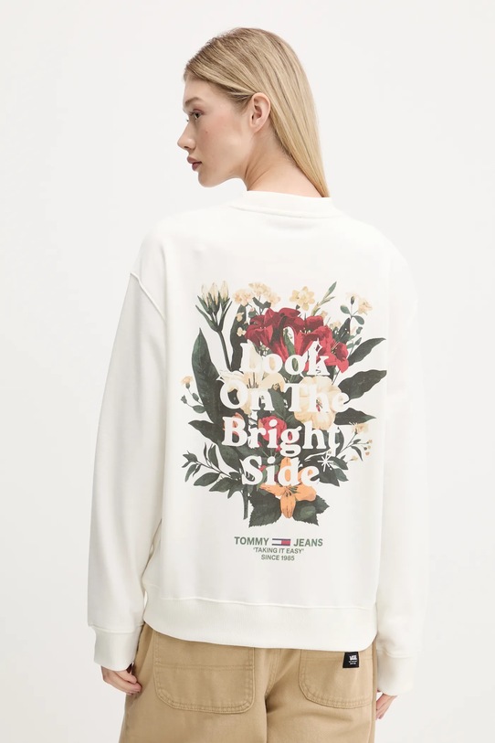 

Хлопковая толстовка Tommy Jeans, бежевый