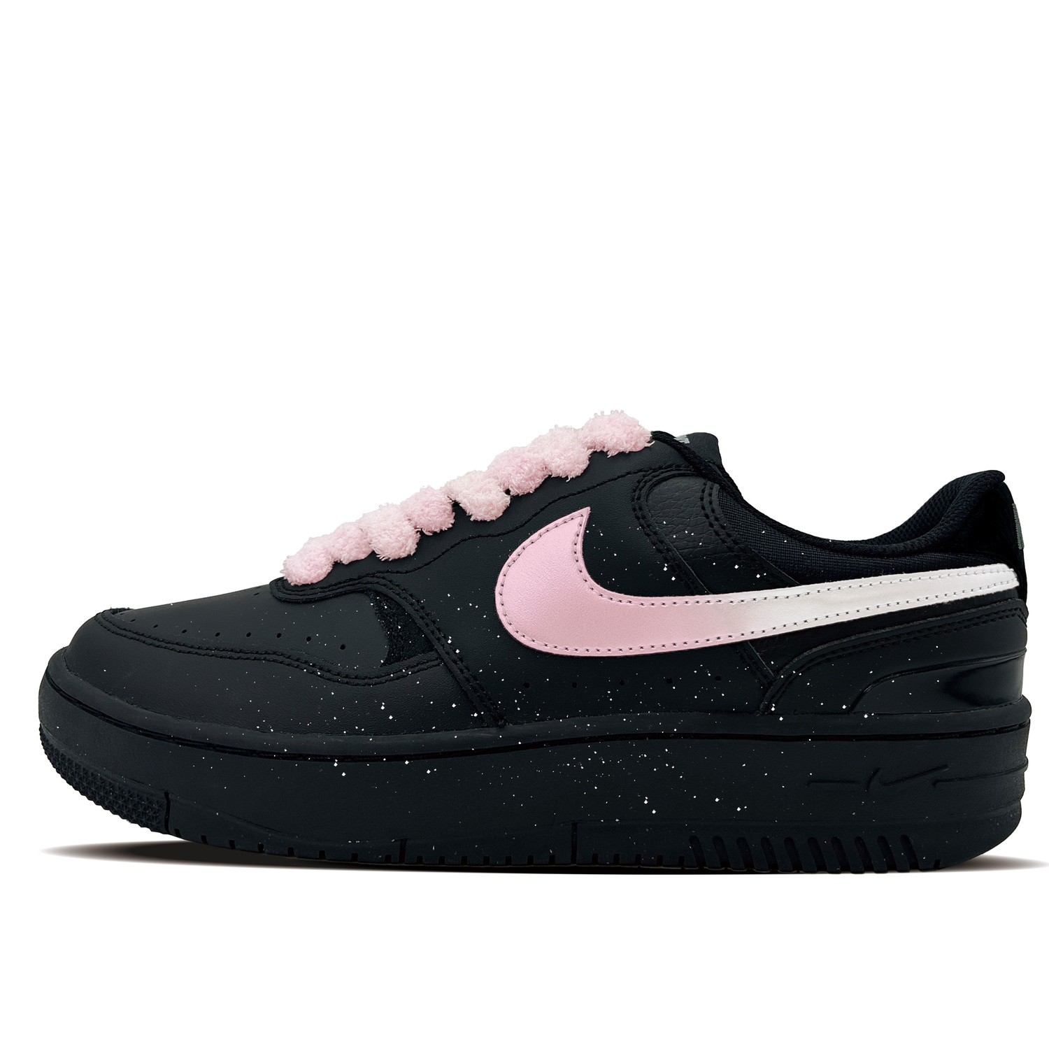 

Nike Gamma Force Pink Joy Synthetic Leather Abrasion Resistant Low top Skateboard Shoes Unisex Black