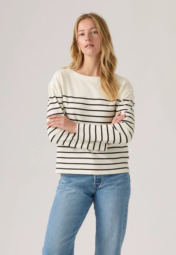 

Футболка с длинными рукавами в полоску «марин» Levi'S, Egret/Anthracite, Белый, Футболка с длинными рукавами в полоску «марин» Levi'S, Egret/Anthracite