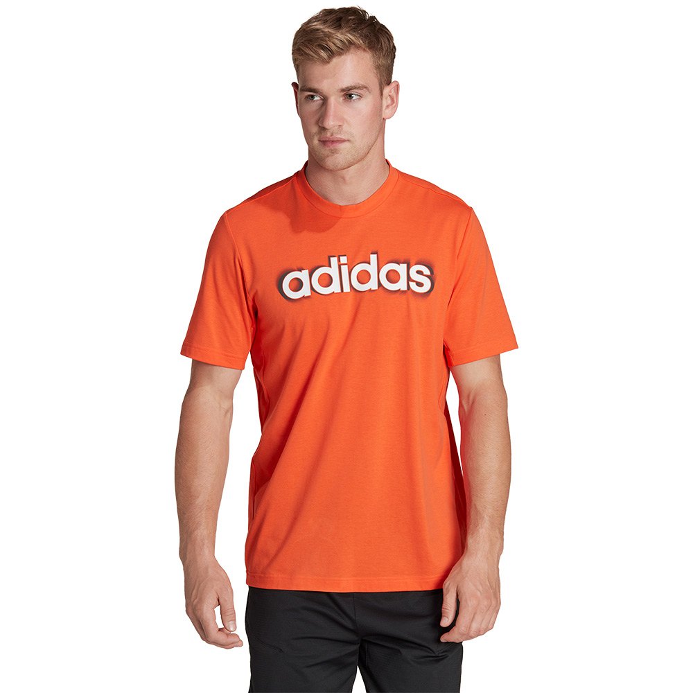 

Футболка adidas Aeroready Workout Silicone Print Linear Logo, оранжевый