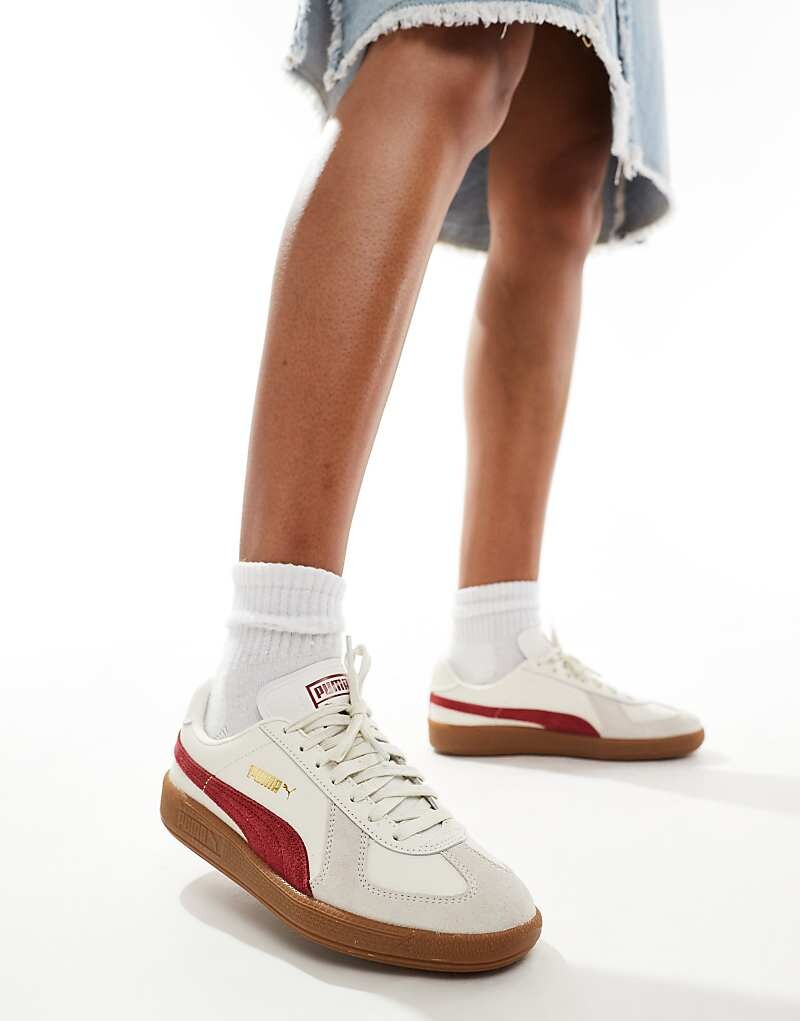 

Бело-красные кроссовки PUMA Army, Красный, Бело-красные кроссовки PUMA Army