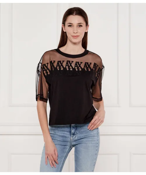 

Блуза Cropped fit Armani Exchange, черный