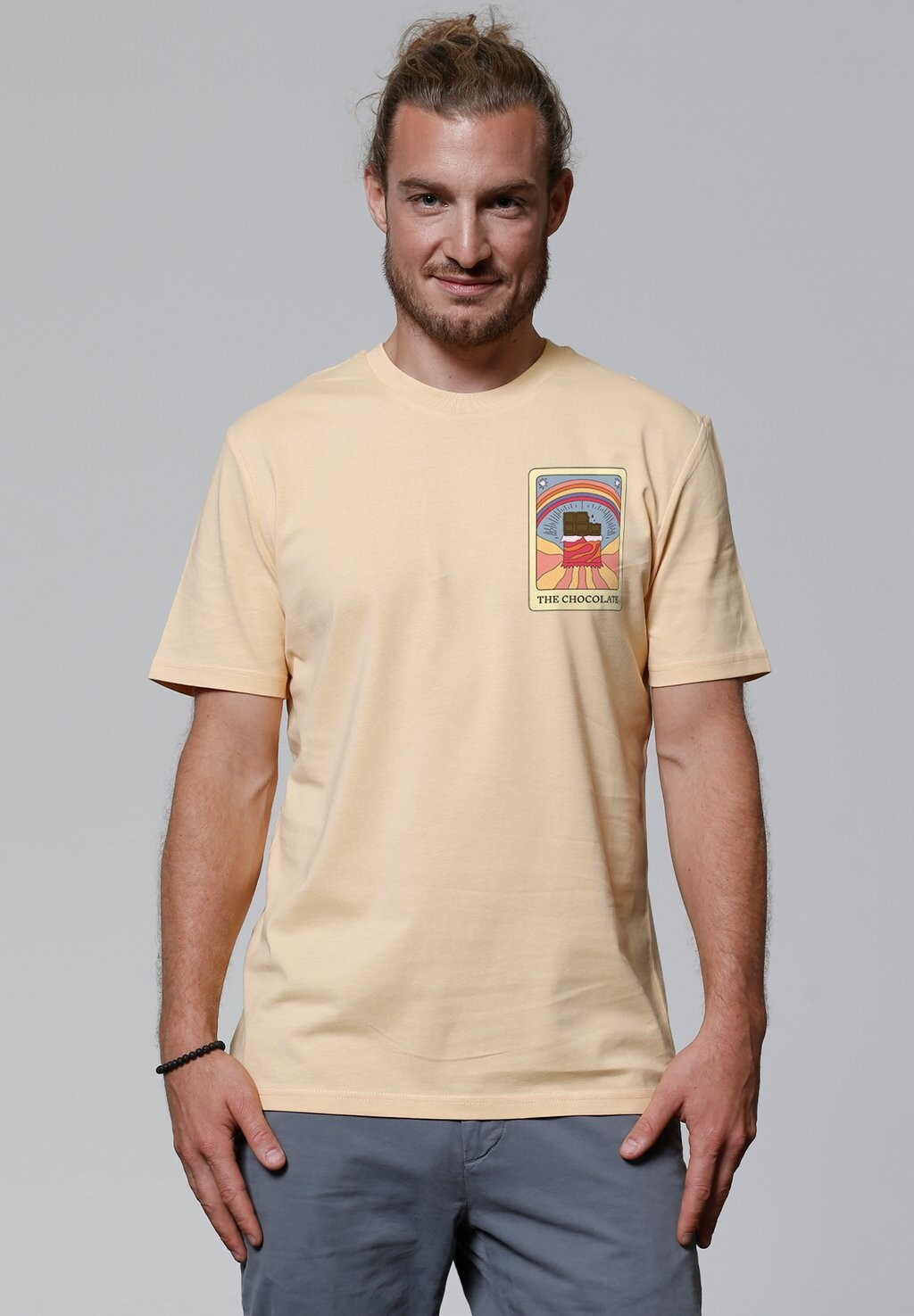 

Футболка с принтом TAROT THE CHOCOLATE watapparel, желтый