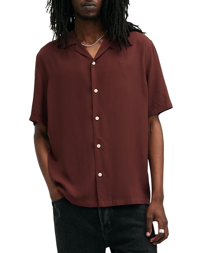

Рубашка ALLSAINTS Venice Regular Fit Camp, красный