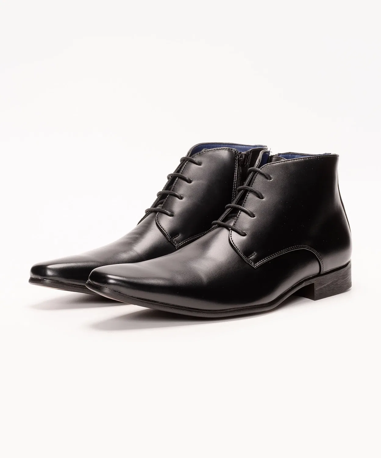 Ботинки бизнес-классика Plain Toe MM/ONE на шнуровке, 41-46 размеры, черные