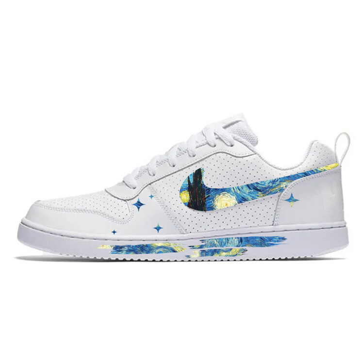 

Кроссовки Nike Court Borough Skateboarding Shoes Men Low-top White/blue, белый