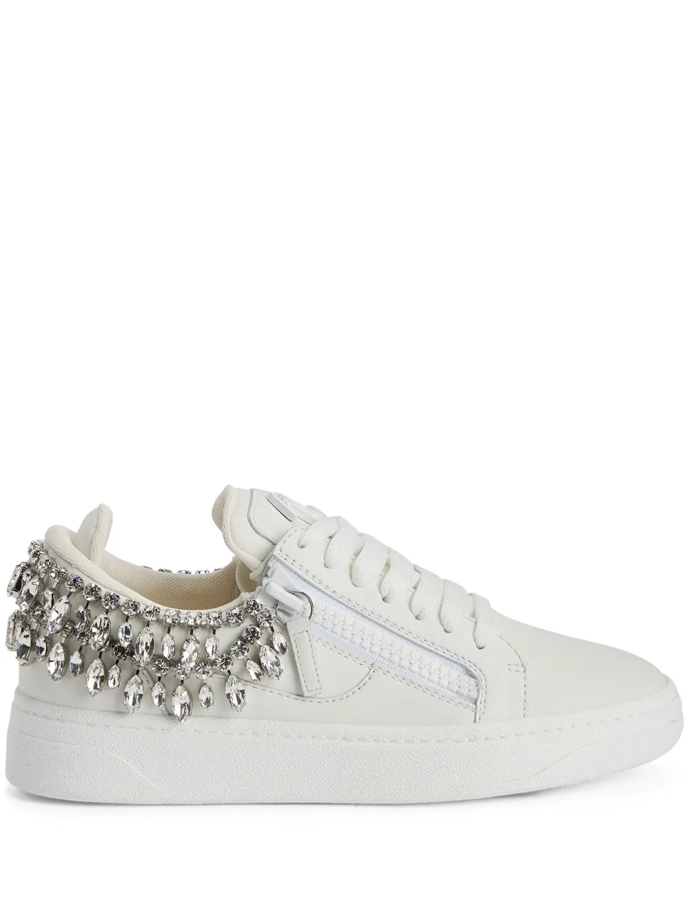 Кроссовки GZ94 с кристаллами Giuseppe Zanotti, белый
