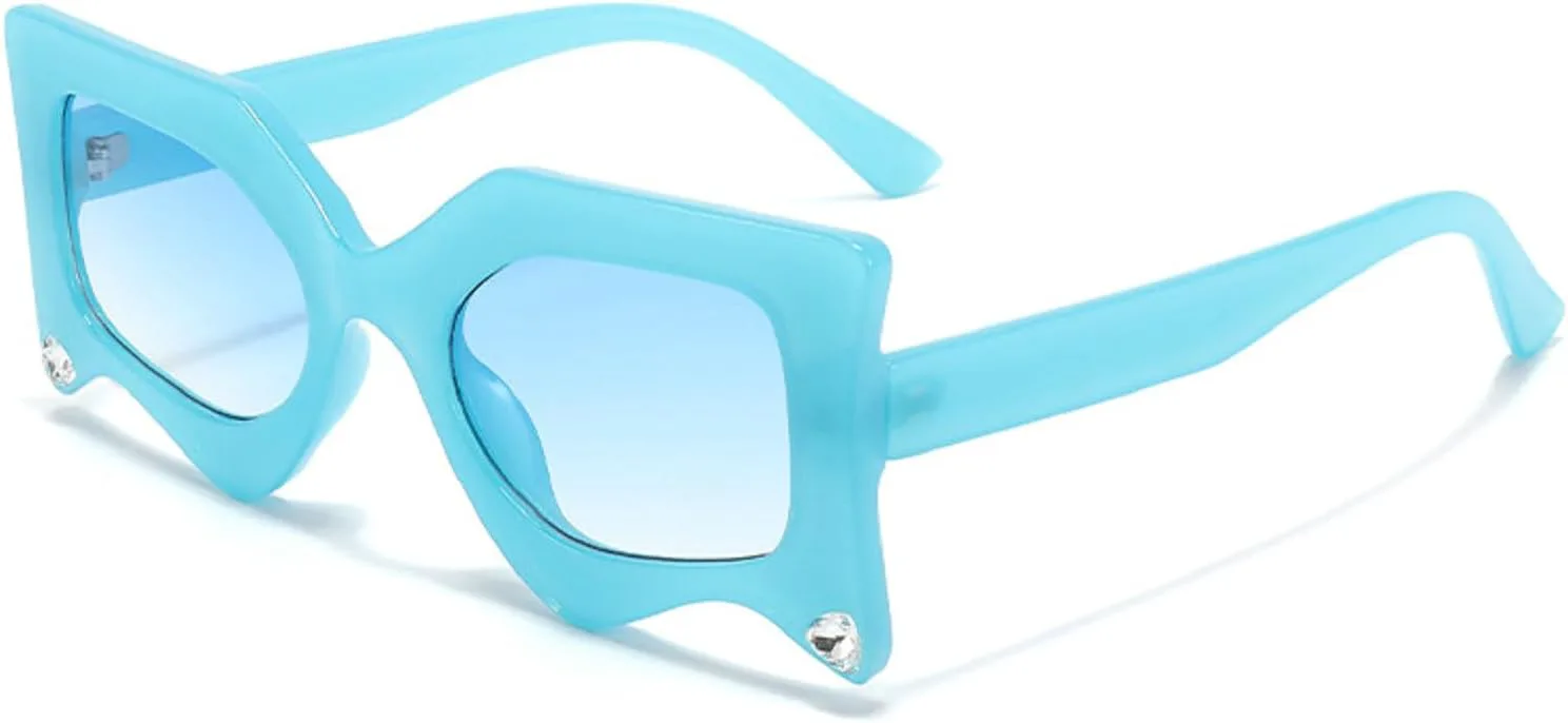 

Солнцезащитные очки Melrose Oversized Square для женщин, большая оправа, роскошные, модные, конфетные цвета, солнцезащитные очки для женщин 18006, Light Blue