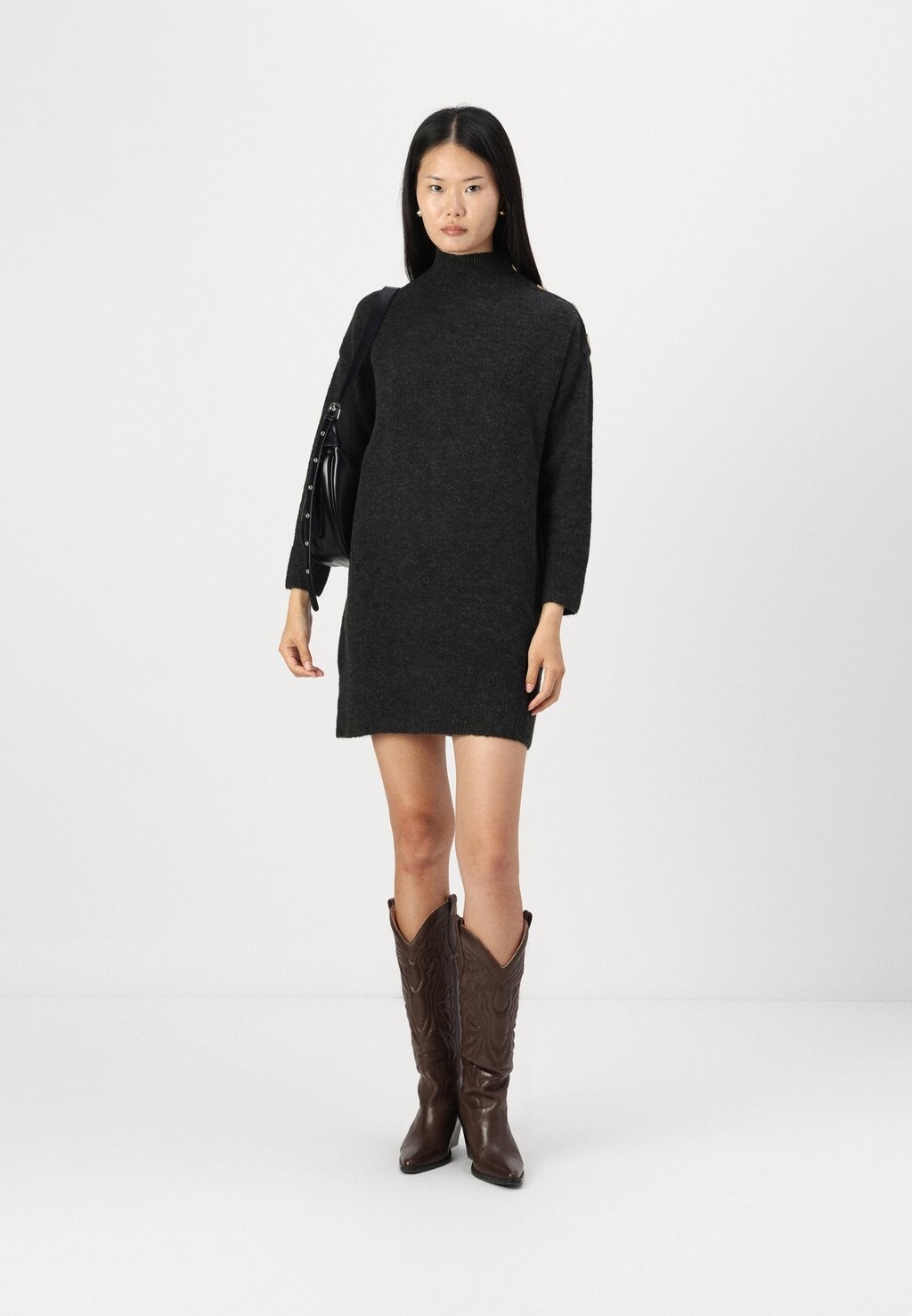 

Платье-джемпер ONLALEXA BUTTON DRESS ONLY, серый
