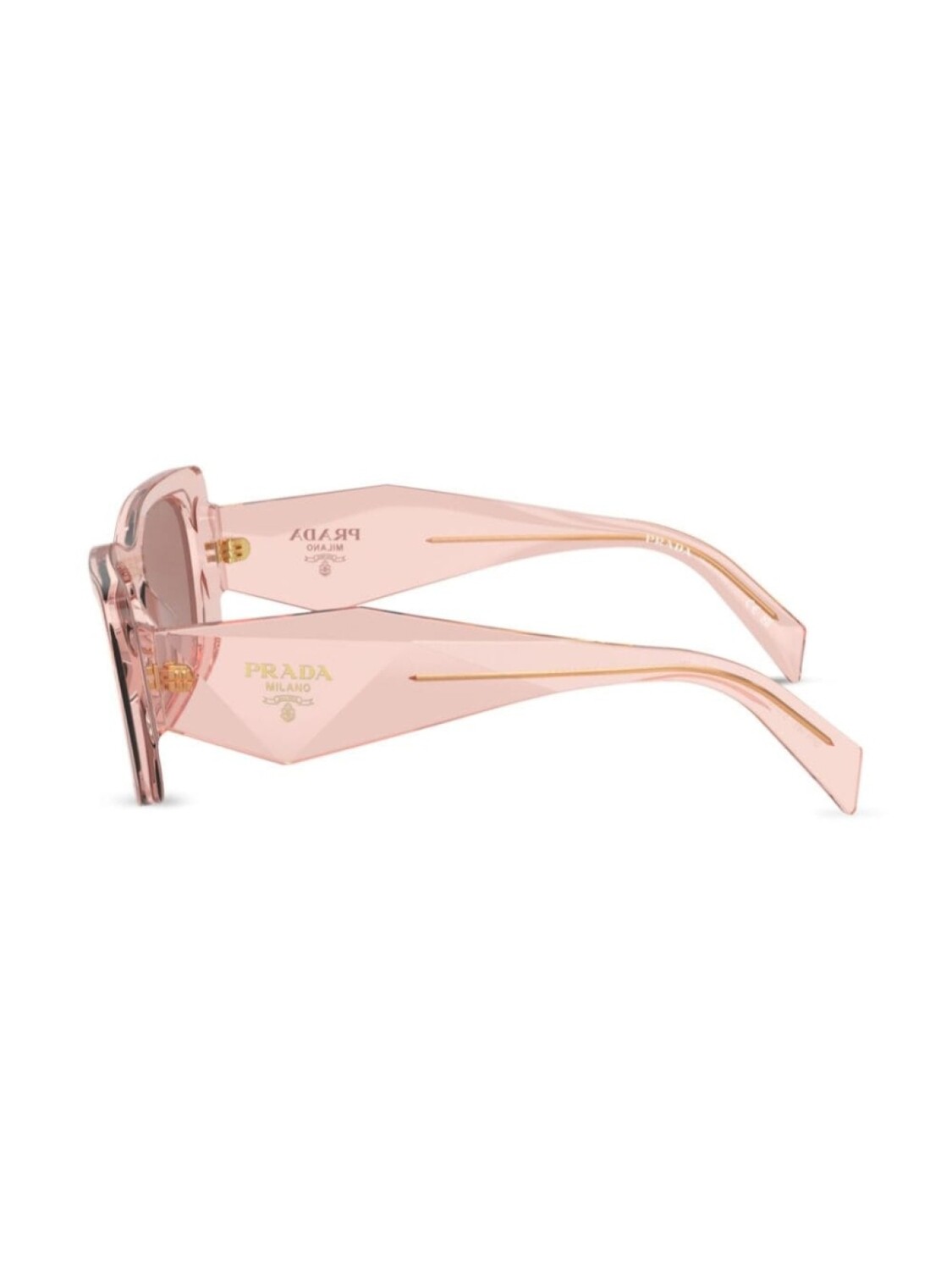 Prada Eyewear солнцезащитные очки Prada PR 08YS в массивной оправе, розовый — фото 3