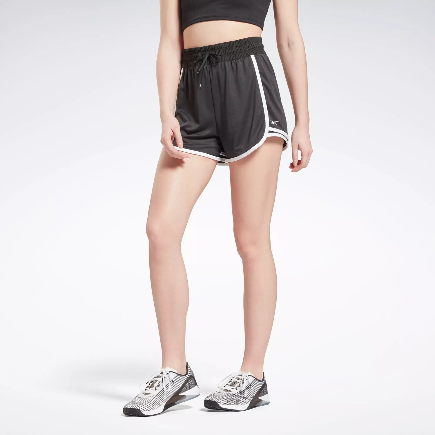 

Шорты с высокой посадкой для тренировок Reebok, черный