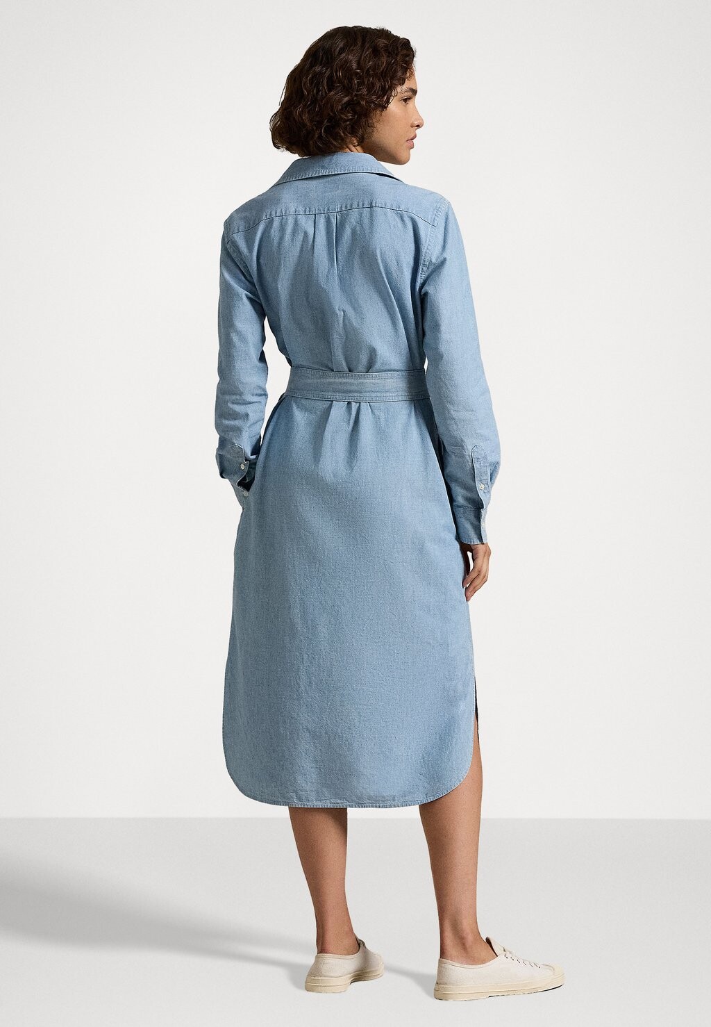 

Платье из денима COTTON CHAMBRAY BELTED SHIRTDRESS Polo Ralph Lauren, светло-голубой