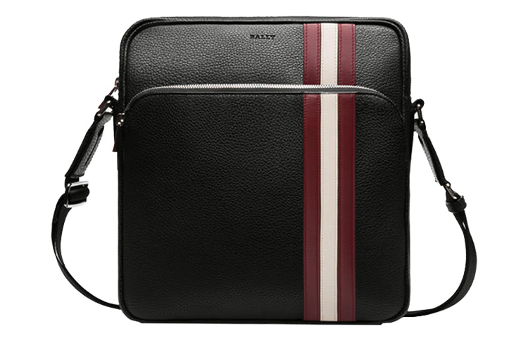 

BALLY Маленький квадратный мужской поясной рюкзак из телячьей кожи черный