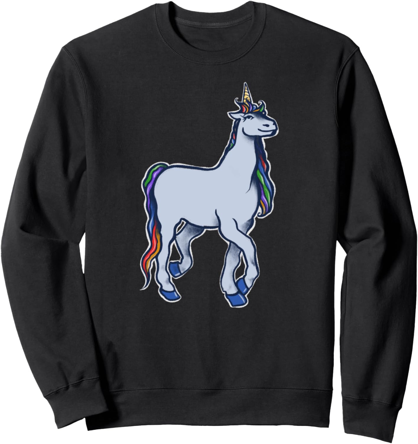 

Милый единорог, радужный рисунок, забавная толстовка с единорогом Cat Snugg, черный