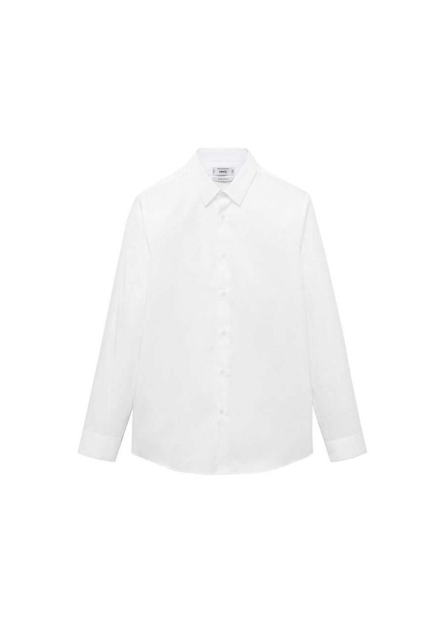 

Рубашка Slim Fit на пуговицах MANGO MAN, White