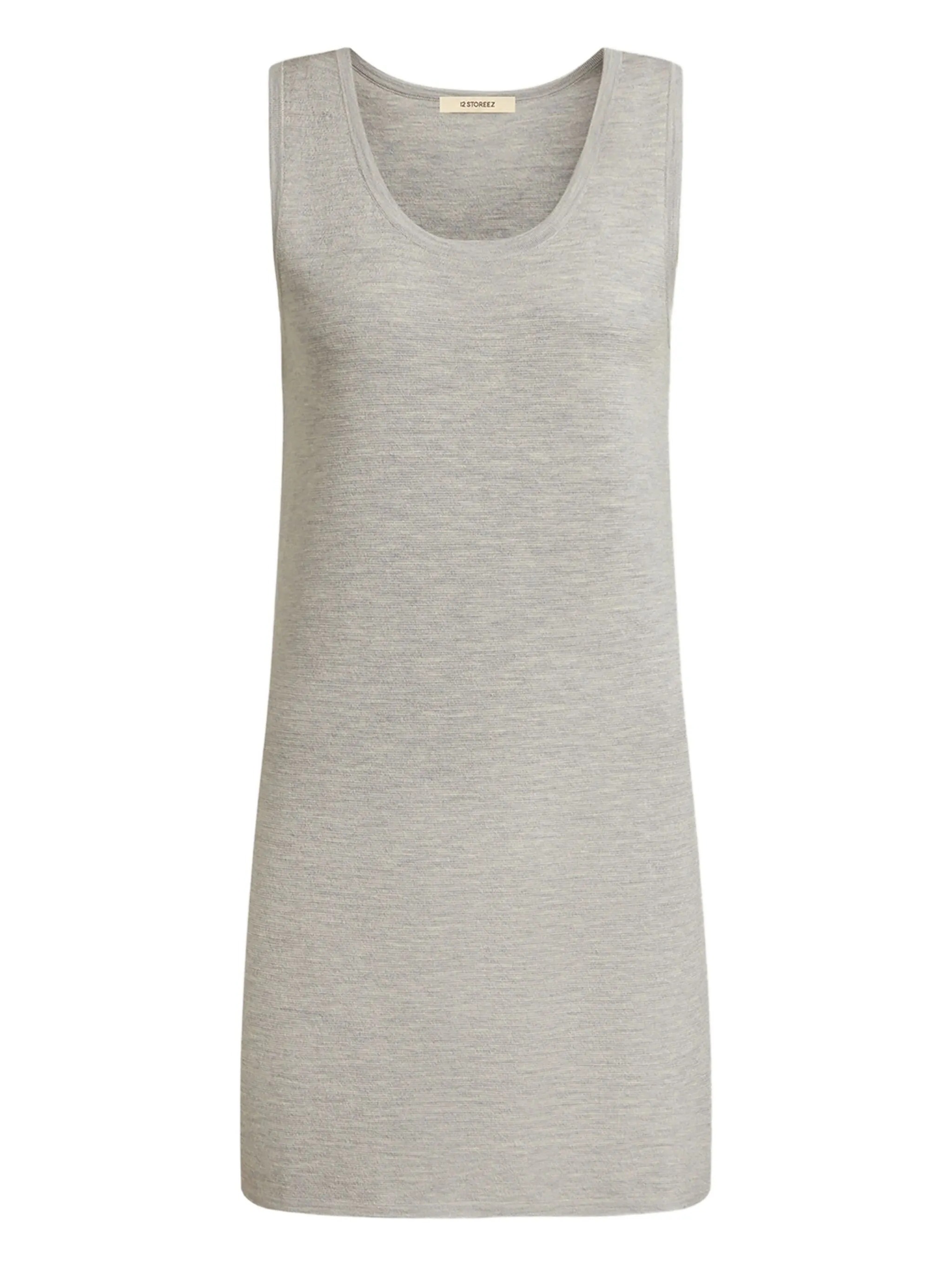 

Платье с круглым вырезом без рукавов 12 Storeez, серый