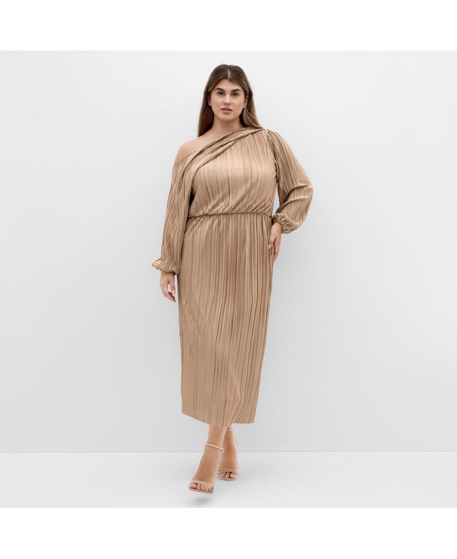 

Платье Jay большого размера с открытыми плечами CITY CHIC, Oyster