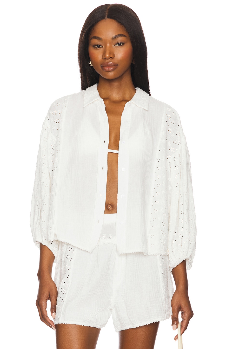 

X intimately fp рубашка "Полный расцвет" от Free People, ivory