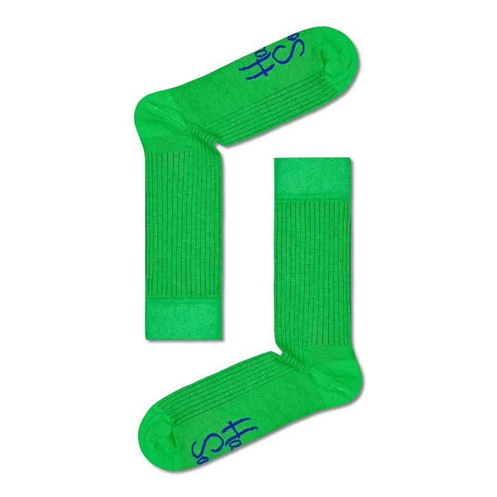 

Носки Happy Solid Green Rib Crew long, зеленый