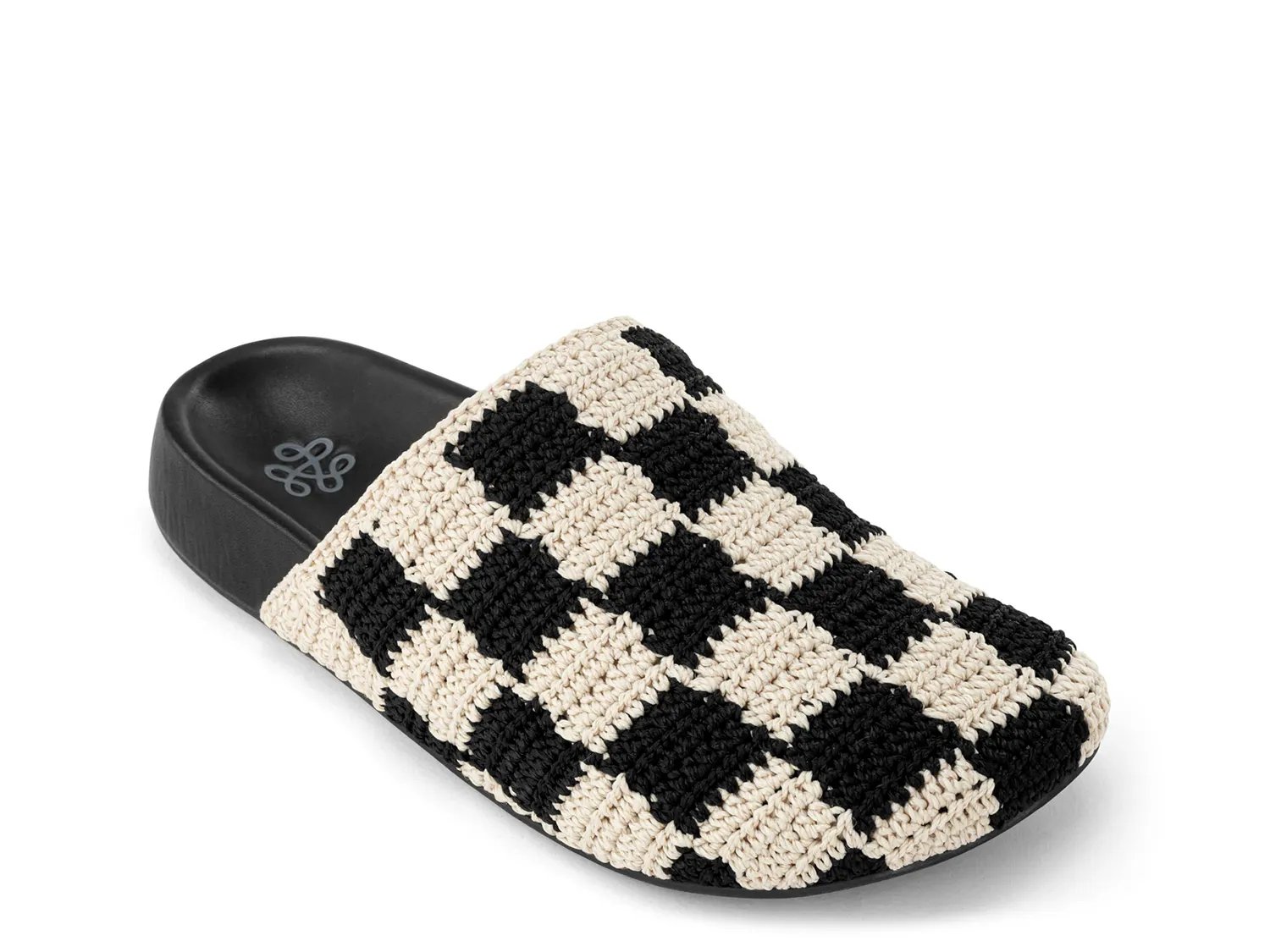 Сабо The Sak Bolinas Crochet Clog, Black/White Check