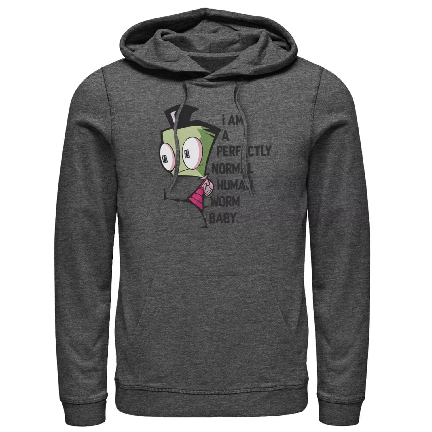 

Мужская худи с графическим рисунком и логотипом Invader Zim And Gir Nickelodeon