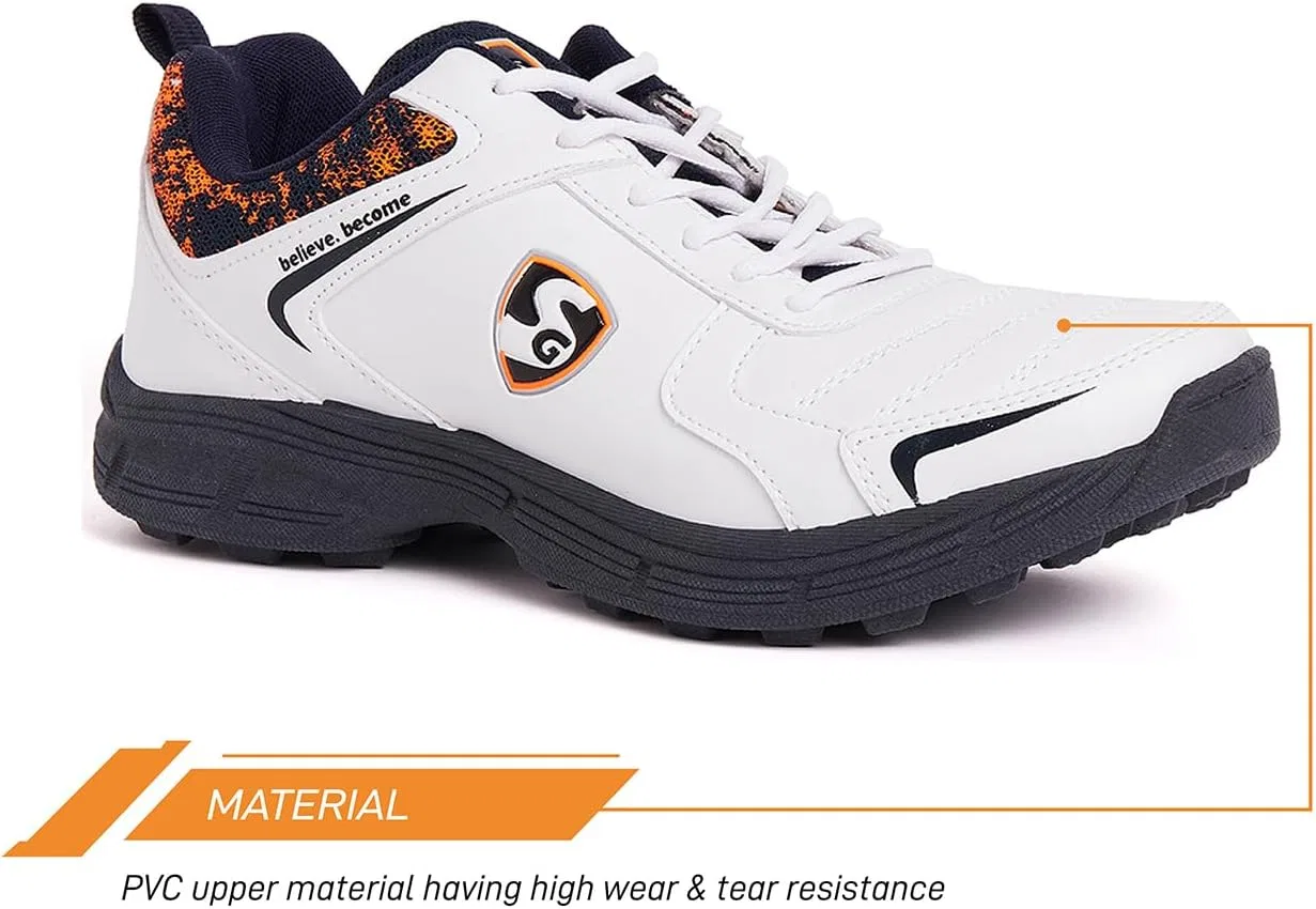 Крикетные кроссовки SG Prokick Spinner, 2-Wht Navy Orange — фото 3
