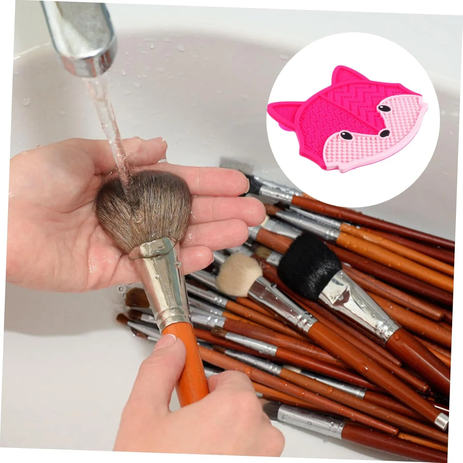 Салфетка для чистки кистей Fox Scrub, силиконовая ELAYARD — фото 4