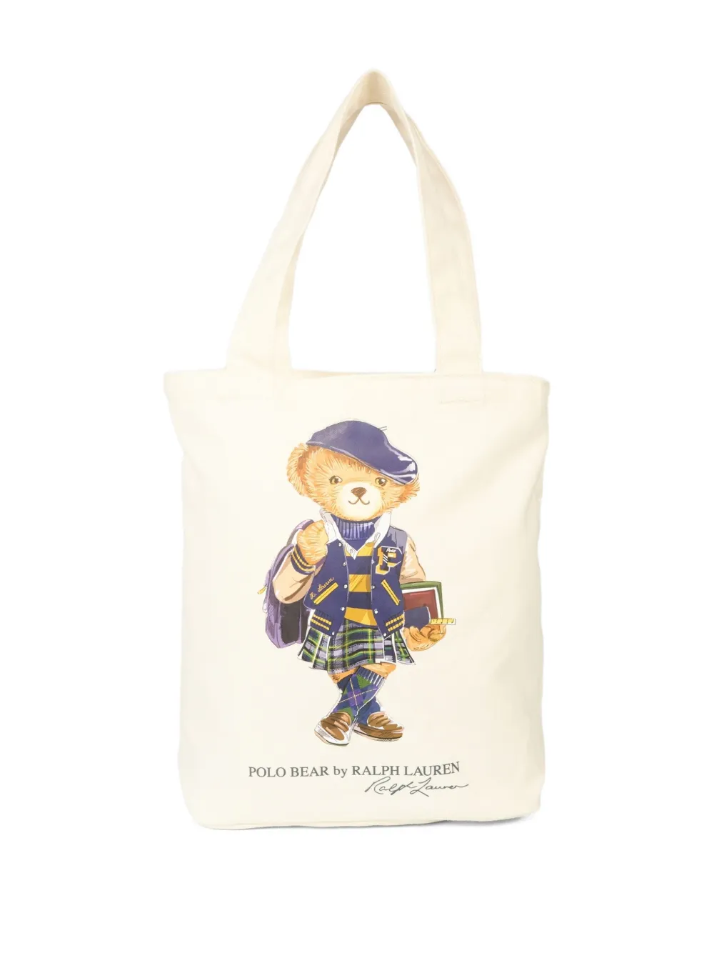 

Сумка-шоппер с принтом медведя POLO RALPH LAUREN KIDS, нейтральный