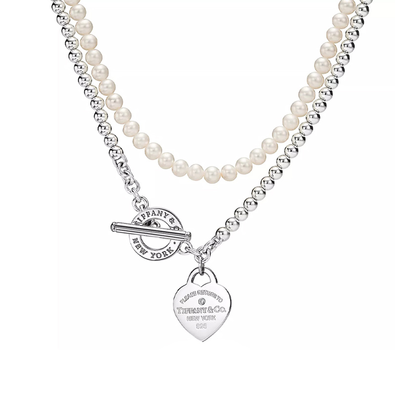 

Возвращение в Tiffany коллекция жемчужное ожерелье TIFFANY & CO., серебристо-белый