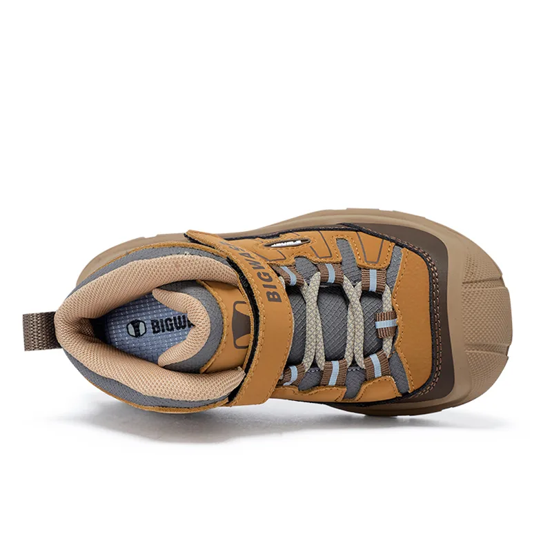 Детские уличные кроссовки Kids BIG WASP, Khaki Leather Surface — фото 4