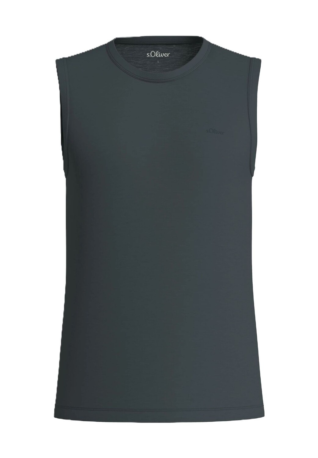 

Майка, вышивка логотипа, для мужчин S.Oliver, цвет 9581 Grey/ Black
