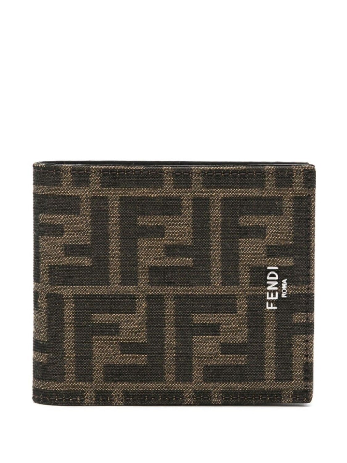 

FENDI жаккардовый кошелек с логотипом FF, коричневый