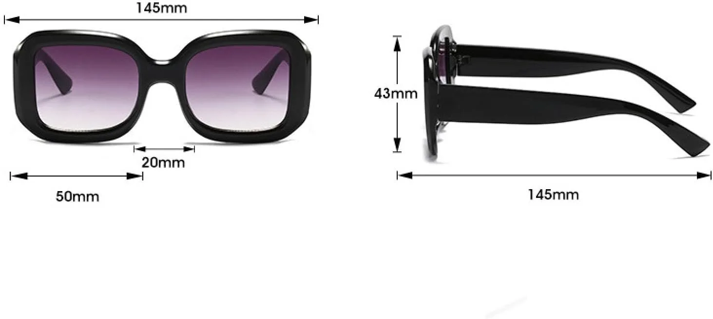 

Модные солнцезащитные очки для женщин в стиле панк, толстая оправа, оранжевые, с защитой от УФ-излучения UV400 и градиентными линзами VVTWSSW, C3green-lightbrown