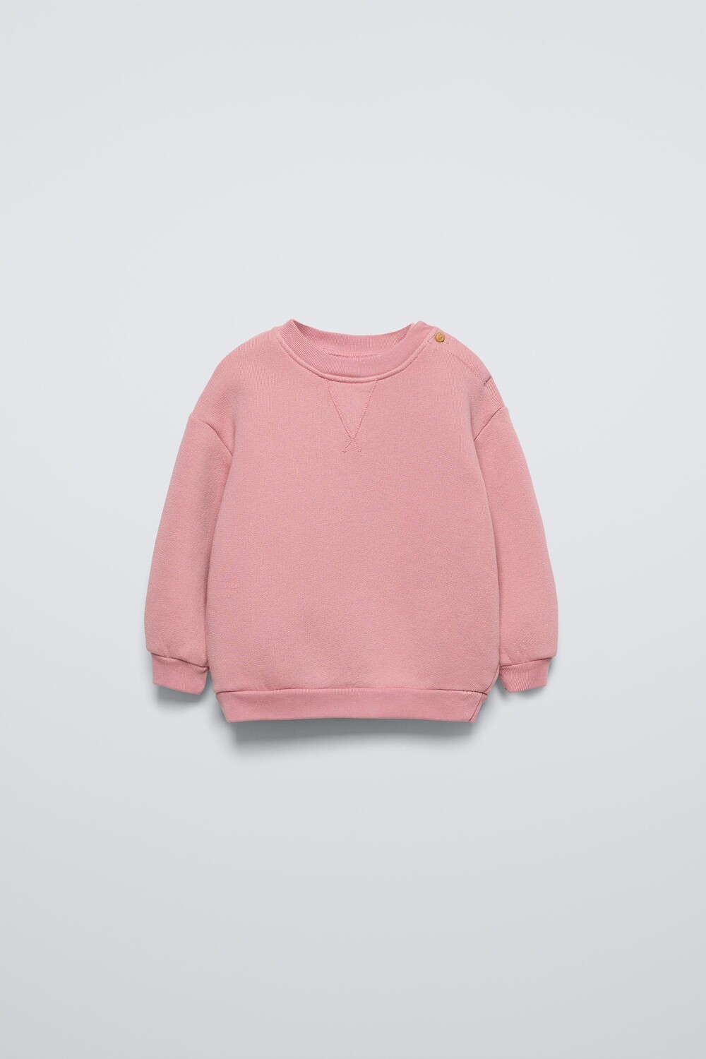 

Простая толстовка ZARA, цвет chalk pink