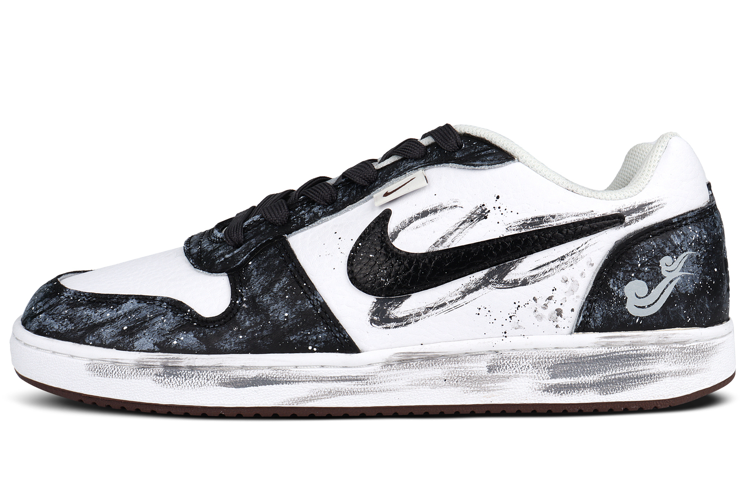 

Nike Ebernon устойчивые к истиранию низкие кроссовки для скейтборда мужские black white