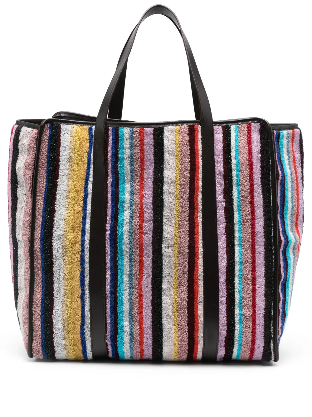 

Махровая сумка-тоут в полоску Missoni Home, коричневый