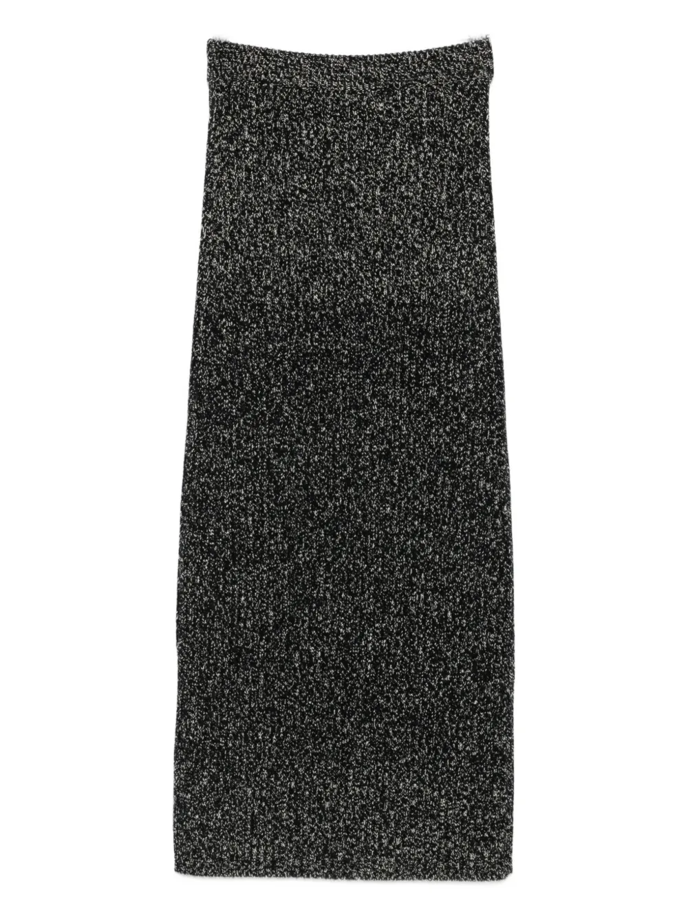 

Юбка с люрексовым эффектом в рубчик MAX MARA, черный