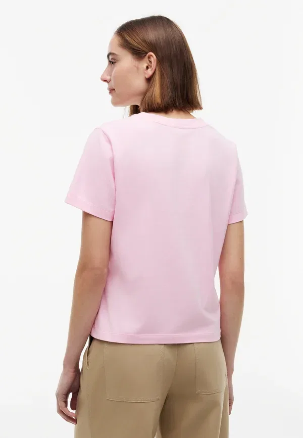 Футболка Tommy Hilfiger Th script reg c nk ss tee basic t-shirt, классический розовый — фото 3