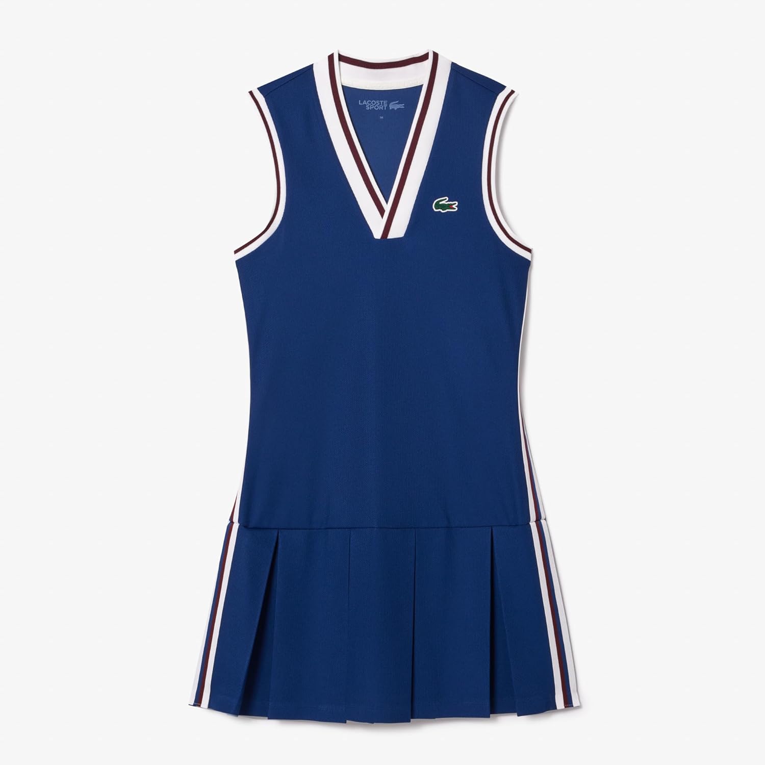 Платье теннисное Lacoste Sport Piqué со съемной подкладкой, Blue/White — фото 4