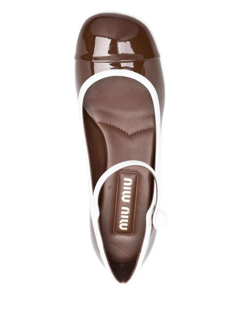 Туфли в двух тонах MIU MIU, коричневый — фото 4