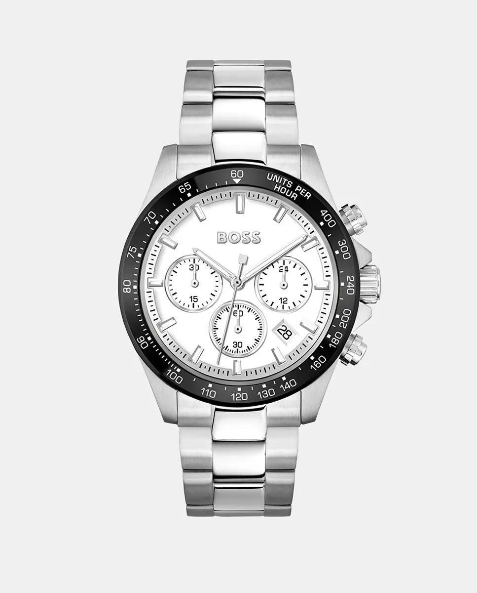 

Мужские часы Hero 1514130 со стальным хронографом Boss, серебряный