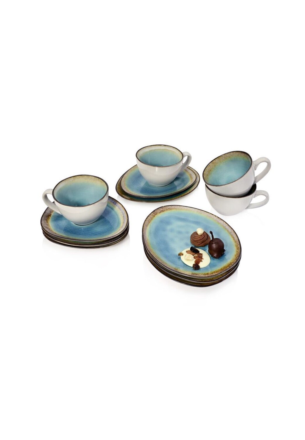 

Фаянсовая посуда серии Capri Sänger, blau-grün - kaffeeservice 12-teilig