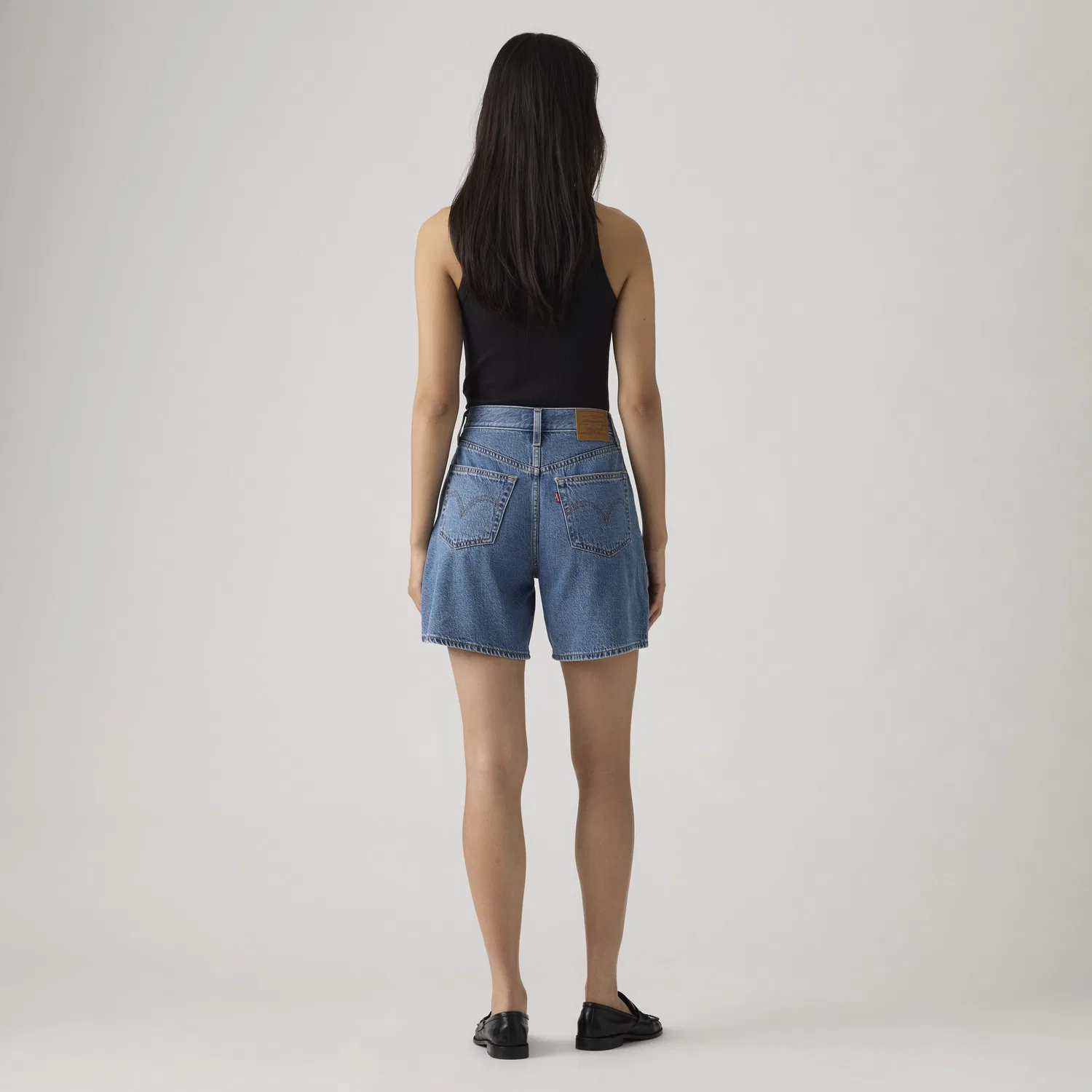Женские легкие шорты свободного кроя с высокой посадкой Levi's, Medium Wash — фото 3