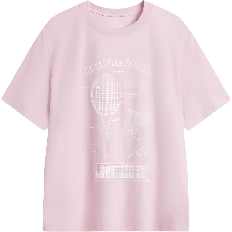 

LINING Футболка мужская розовая, Розовый, LINING Футболка мужская розовая