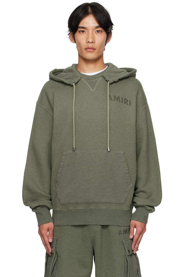 

Oversized худи Amiri с принтом в стиле трафарета Amiri, зеленый