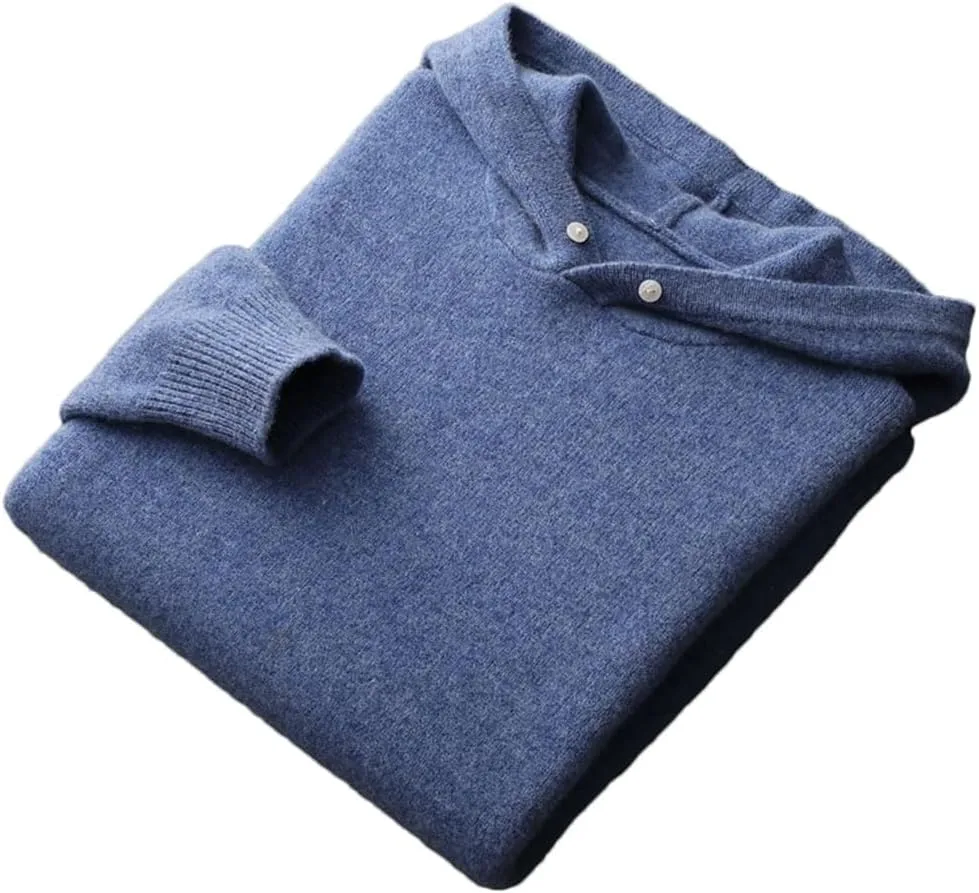 

Мужской худи из 100% кашемира, утепленный, с длинным рукавом