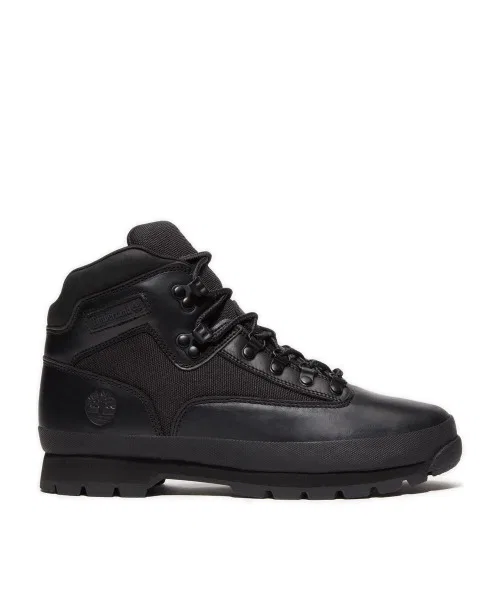 Ботинки Timberland Euro Hiker Mid Boot из кожи и канваса, черные — фото 4
