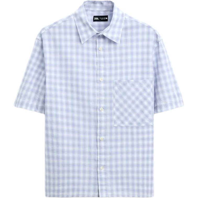

ZARA Мужская рубашка небесно-голубого цвета Sky Blue