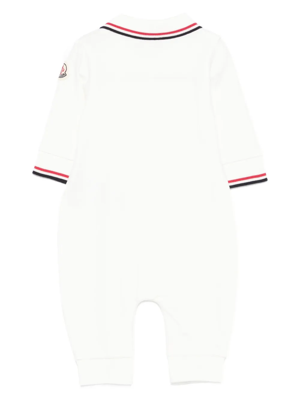 Комбинезон с воротником поло Moncler Enfant, белый — фото 2